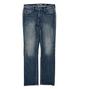 BKE Buckle Men’s Tyler Straight Leg Faded Wash Blue Denim Jeans Size 34XL X 36”